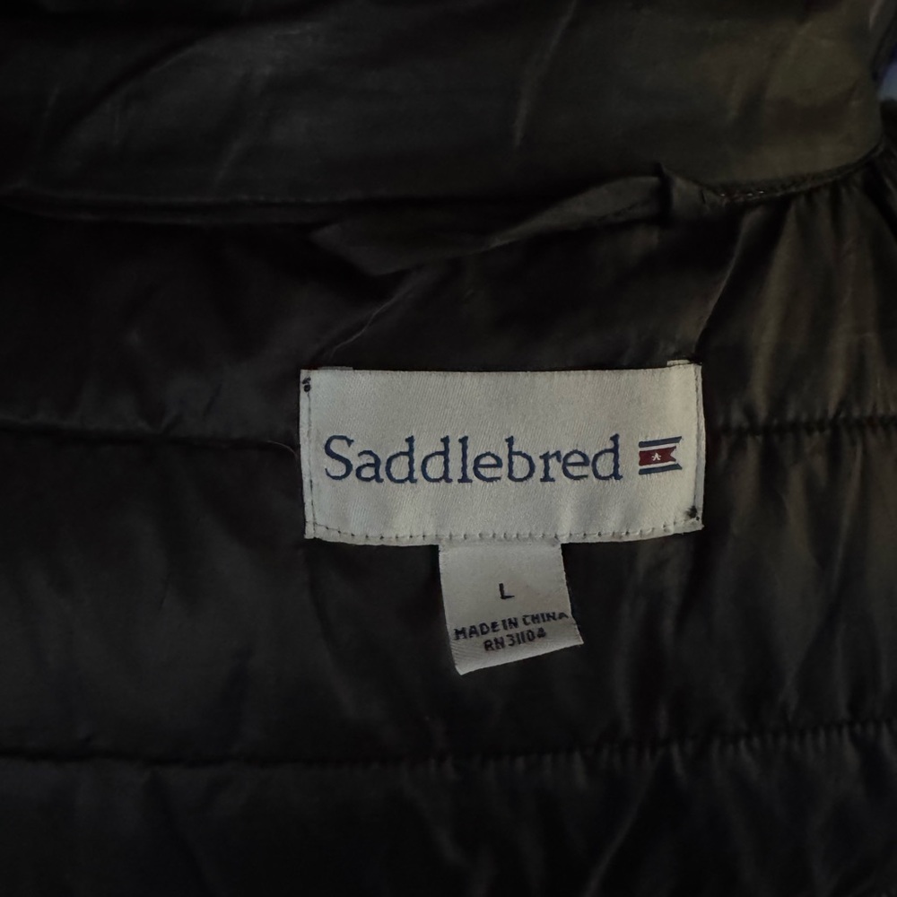 Saddlebred Black Puffer Vest Large - Picture 3 of 3